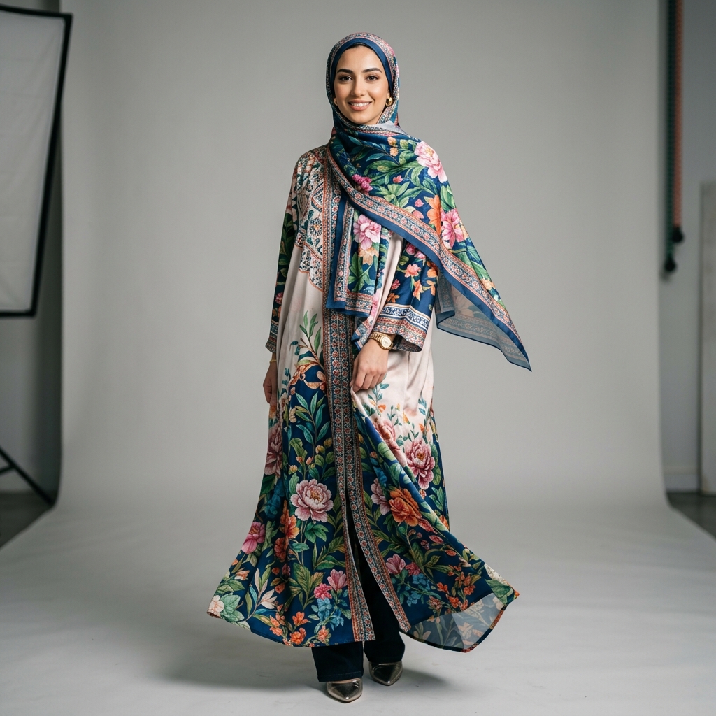sublimation printing fashion robes and islamic women wear